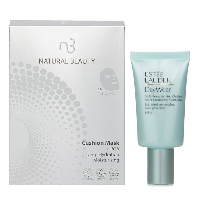 エスティローダー エスティ ローダー デイウェア シアー ティント モイスチャライザー + ナチュラル ビューティー ハイドレーション マスク 2pcs 50ml+消費期限間近6枚x20ml