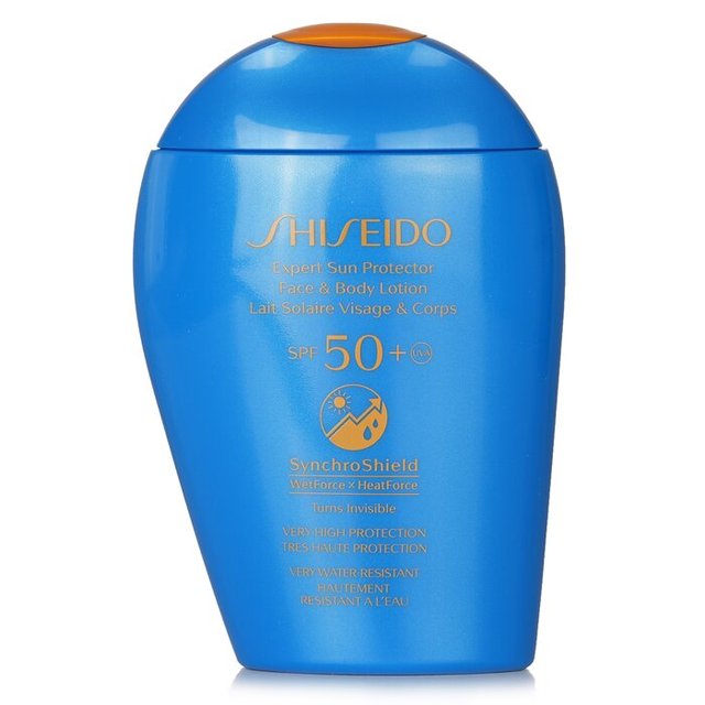 資生堂 パーフェクト サン プロテクター SPF 50+UVA フェイス＆ボディローション (ターンズインビジブル， ベリーハイプロテクション， ベリーウォーターレジスタント) 150ml