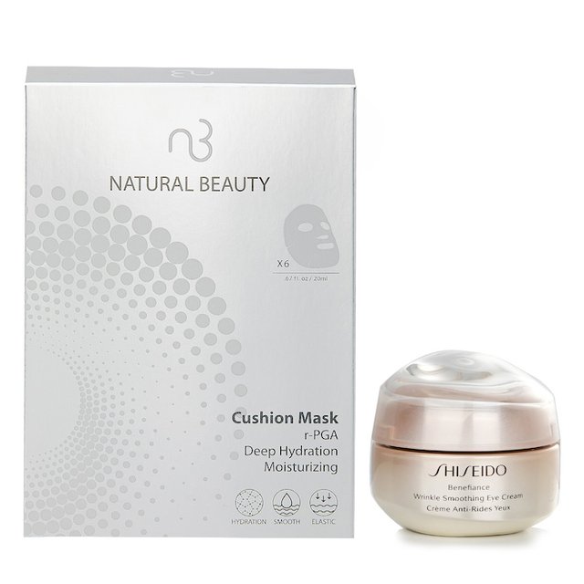 資生堂 資生堂 リンクル スムージング アイクリーム N + ナチュラル ビューティー ハイドレーション マスク 2pcs 消費期限間近:マスク