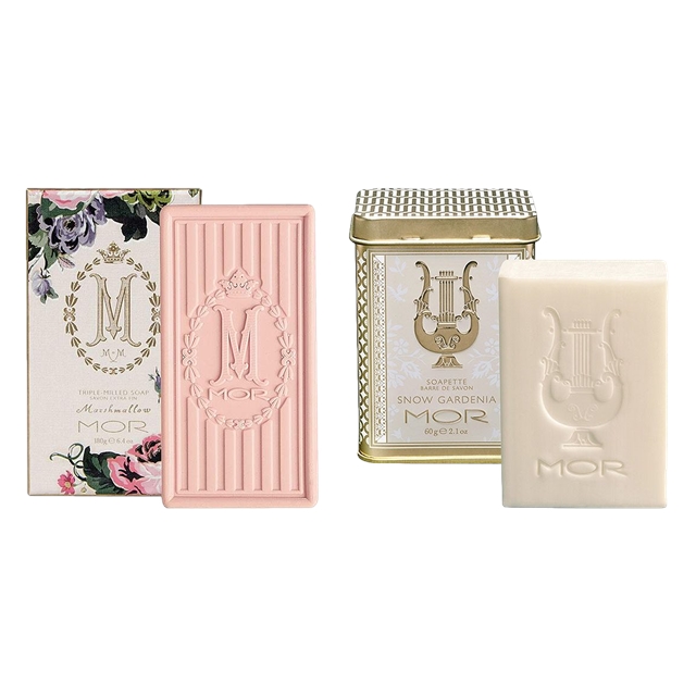 モア マシュマロ トリプルミルドソープ 180g とリトルラグジュアリーズ プチソープ スノーガーデニア 60g のセット