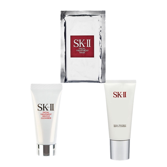 エスケーツー（SK-II／SK2） ピテラベーシックケア 3点セット/FTジェントルクレンザー 120g  ＋ FTマスク   1枚  ＋ FTジェントルクレンザー 20g