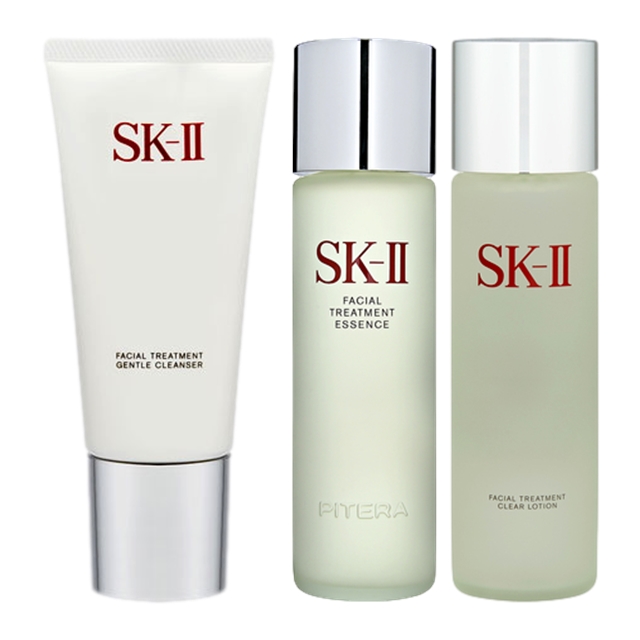 エスケーツー（SK-II／SK2） フェイシャルトリートメント ジェントルクレンザー ＋ エッセンス ＋ クリア ローションセット 120g+230mlx2