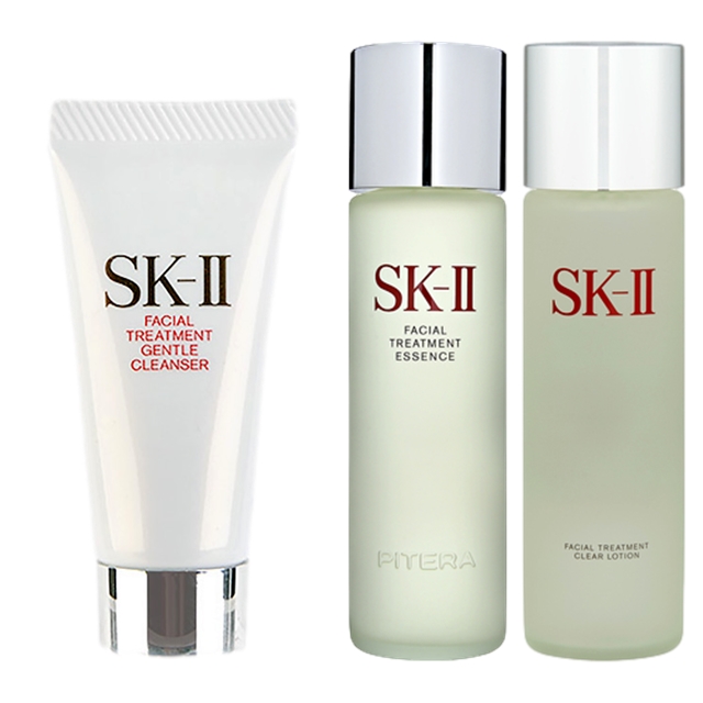 エスケーツー（SK-II／SK2） フェイシャルトリートメント ジェントルクレンザー ＋ エッセンス ＋ クリア ローションセット 20g+230mlx2