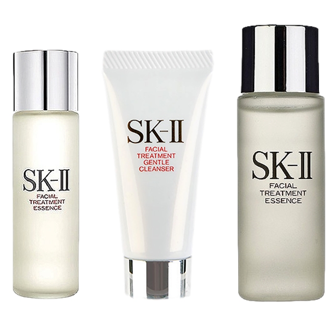 エスケーツー(SK-II/SK2) ピテラベーシックケア 3点セット/FT エッセンス 30ml + FTジェントルクレンザー 20g + FT エッセンス 75ml