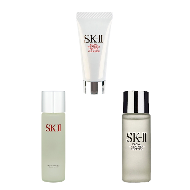 エスケーツー(SK-II/SK2) フェイシャルトリートメント ジェントルクレンザー + エッセンス + クリア ローションセット 20g+75ml+230ml