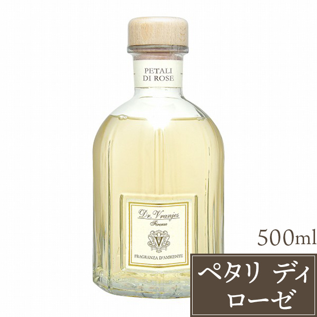 ドットール ヴラニエス ペタリ ディ ローゼ ルームフレグランス 500ml+スティック付き