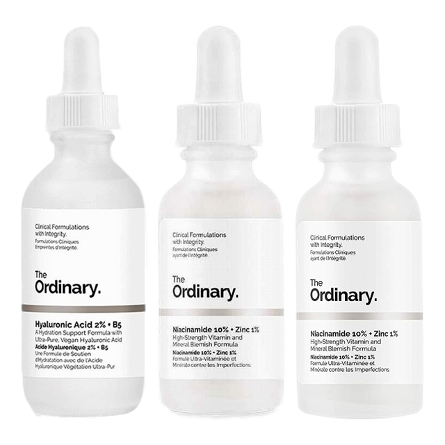 ジ・オーディナリー ヒアルロン酸2%+ビタミンB5 60ml とナイアシンアミド 10% + 亜鉛 1% 60ml とナイアシンアミド 10% + 亜鉛 1% 30ml のセット