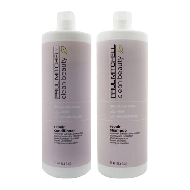 ポールミッチェル クリーン ビューティー リペアー シャンプー と クリーン ビューティー リペアー コンディショナー のセット 1000ml(サロンサイズ）x2