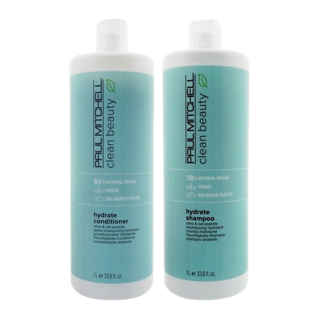 ポールミッチェル クリーン ビューティー ハイドレイト シャンプー と クリーン ビューティー ハイドレイト コンディショナー のセット 1000ml(サロンサイズ）x2