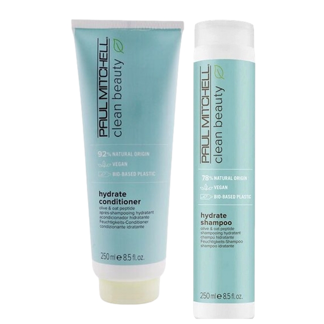 ポールミッチェル クリーン ビューティー ハイドレイト シャンプー と クリーン ビューティー ハイドレイト コンディショナー のセット 250mlx2