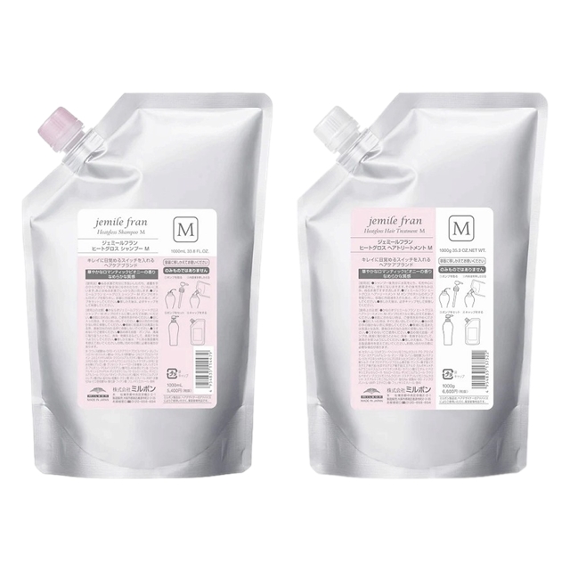 ミルボン ジェミールフラン ヒートグロス シャンプー M ＋トリートメント M  1000ml+1000ｇ