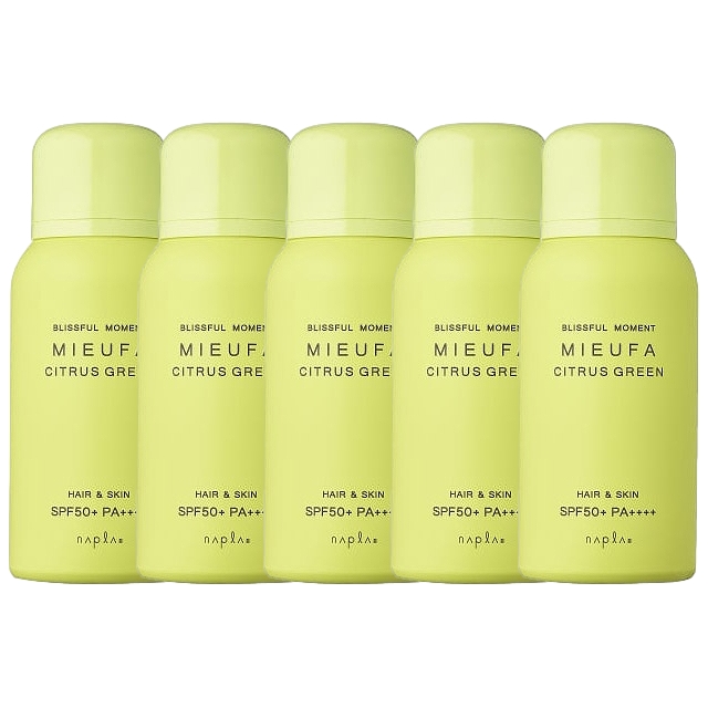 ナプラ ミーファ フレグランスUVスプレー 80g x 5 シトラスグリーン