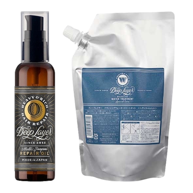 ディープレイヤー ディープレイヤー リペアオイル 100ml とバランシングウォータートリートメント  400ml レフィルのセット