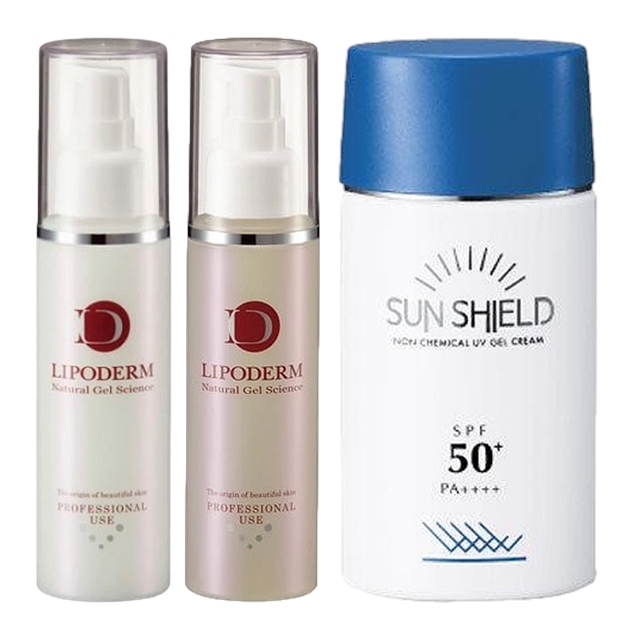 ラシンシア スーパーエッセンス２種/ 〈CE〉 100ml+ ビタミンC誘導体〈VC〉 100ml+ サンシールドゲル 55ml SPF50 PA++++のセット