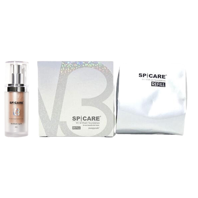 スピケア V3 パーティクルプライマー ＋  ブリリアント ファンデーションセット 30+15g(レフィル) ミディアムライト