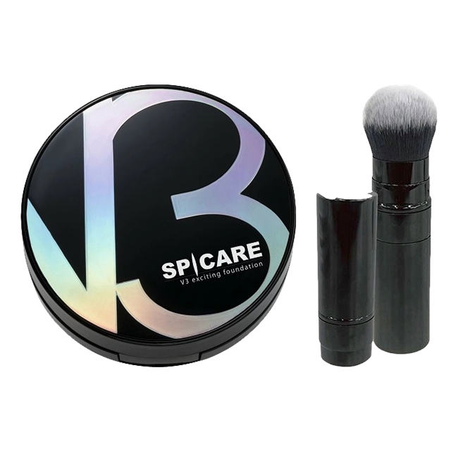 スピケア V3 エキサイティングファンデーション ＋ ブラシ 15g  ケース入・パフ1枚付き