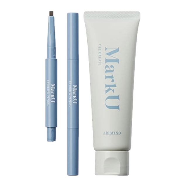 アリミノ マークユー  アイブロウペンシル ナチュラルグレイ   ＋  ジェルグリース 80g