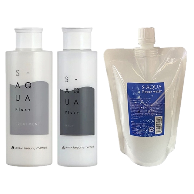 サイエンスアクア トリートメント  200g とミルク 120g とパワーウォーター 500ml(リフィル） のセット