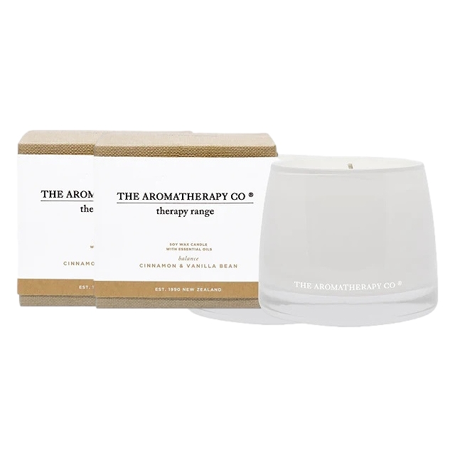 セラピーレンジ エッセンシャルソイキャンドル 260g x 2 シナモン＆バニラビーンズ