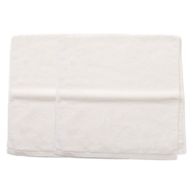 ミント アンド バーミィ コンパクトバスタオル 2セット オフホワイト