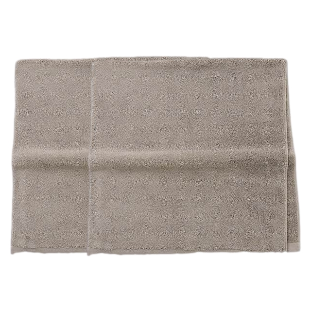 ミント アンド バーミィ コンパクトバスタオル 2セット モカ