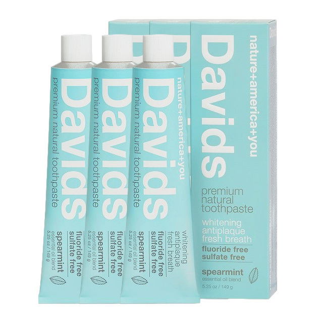 デイヴィッズ  ホワイトニングトゥースペースト 149g x 3 スペアミント
