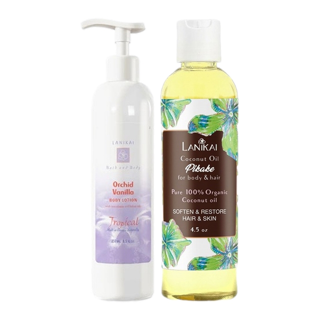 ラニカイ バス＆ボディ ボディローション＋ボディ＆ヘアオイルセット 250ml +130ml オーキッドバニラ＋ピカケ