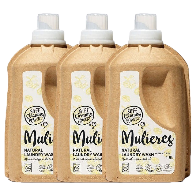 ムリエレス 自然派洗濯用液体石けん 1500ml x 3 フレッシュシトラス