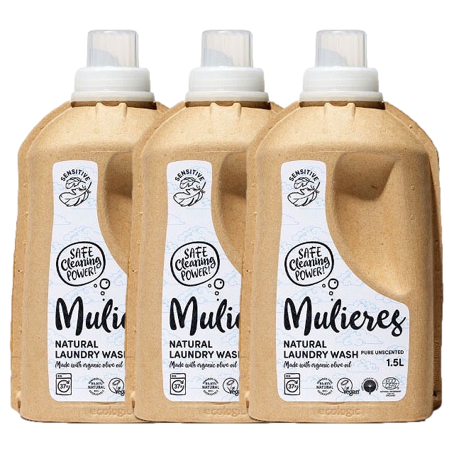 ムリエレス 自然派洗濯用液体石けん 1500ml x 3 無香料