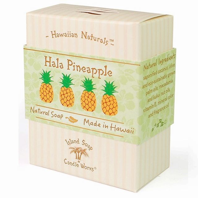 アイランドソープ＆キャンドルワークス ハワイアンナチュラルソープ 124g ハラパイナップル