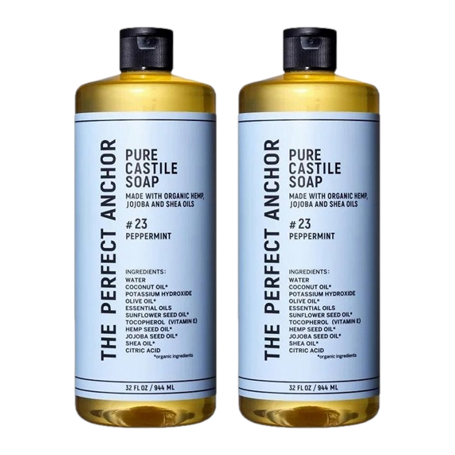 ザ パーフェクトアンカー ピュア カスチールソープ 944ml x 2 ペパーミント