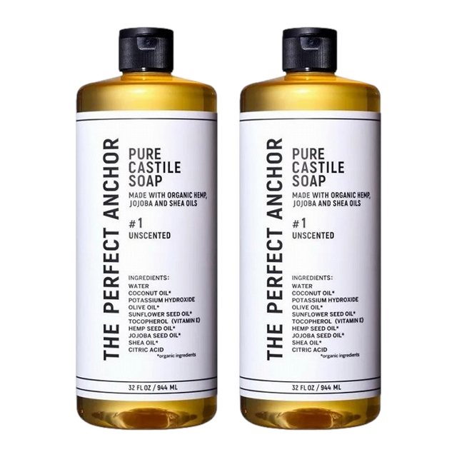 ザ パーフェクトアンカー ピュア カスチールソープ 944ml x 2 アンセンテッド（香りなし）