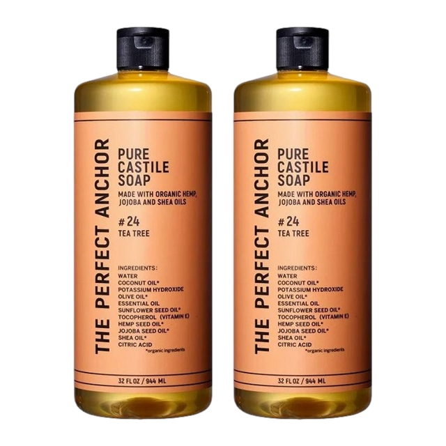 ザ パーフェクトアンカー ピュア カスチールソープ 944ml x 2 ティートゥリー