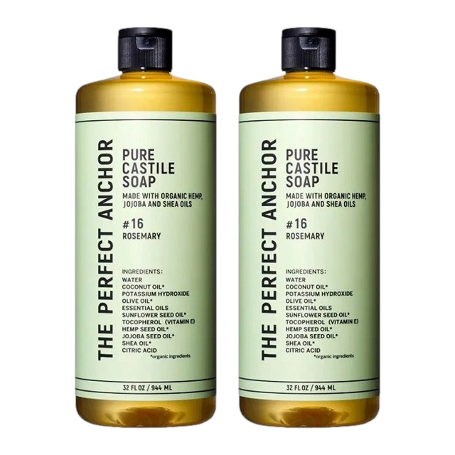 ザ パーフェクトアンカー ピュア カスチールソープ 944ml x 2 ローズマリー