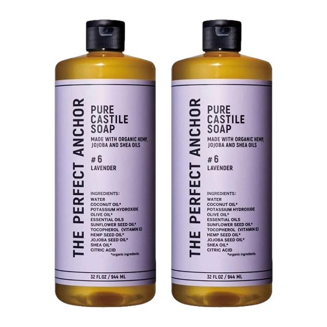 ザ パーフェクトアンカー ピュア カスチールソープ 944ml x 2 ラベンダー