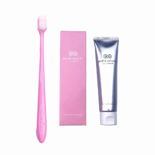ホワイトインフィニティ 濃密歯ブラシセット  ピンク